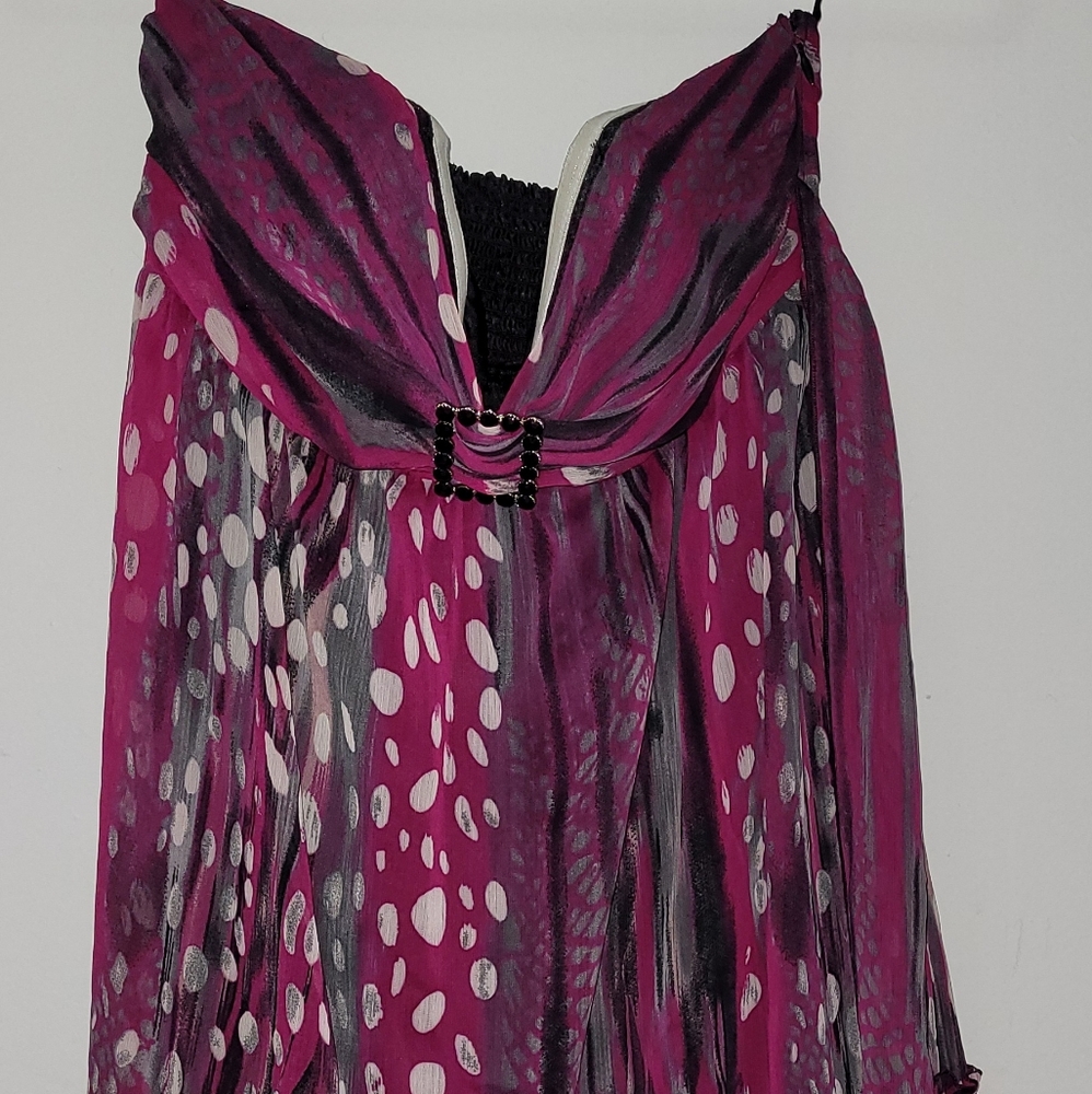 Guess,  size 3, pink graphic cocktail dress